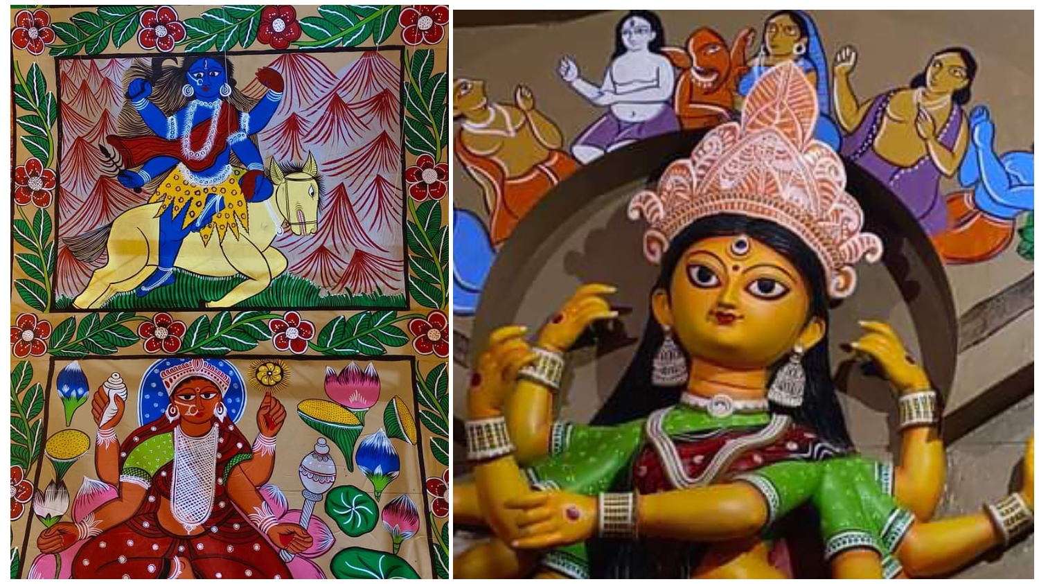 Durga Puja: ৪৫০ মিটারের পটচিত্রে সেজে উঠছে মণ্ডপ! কী চমক কুমোরটুলি সর্বজনীনের?